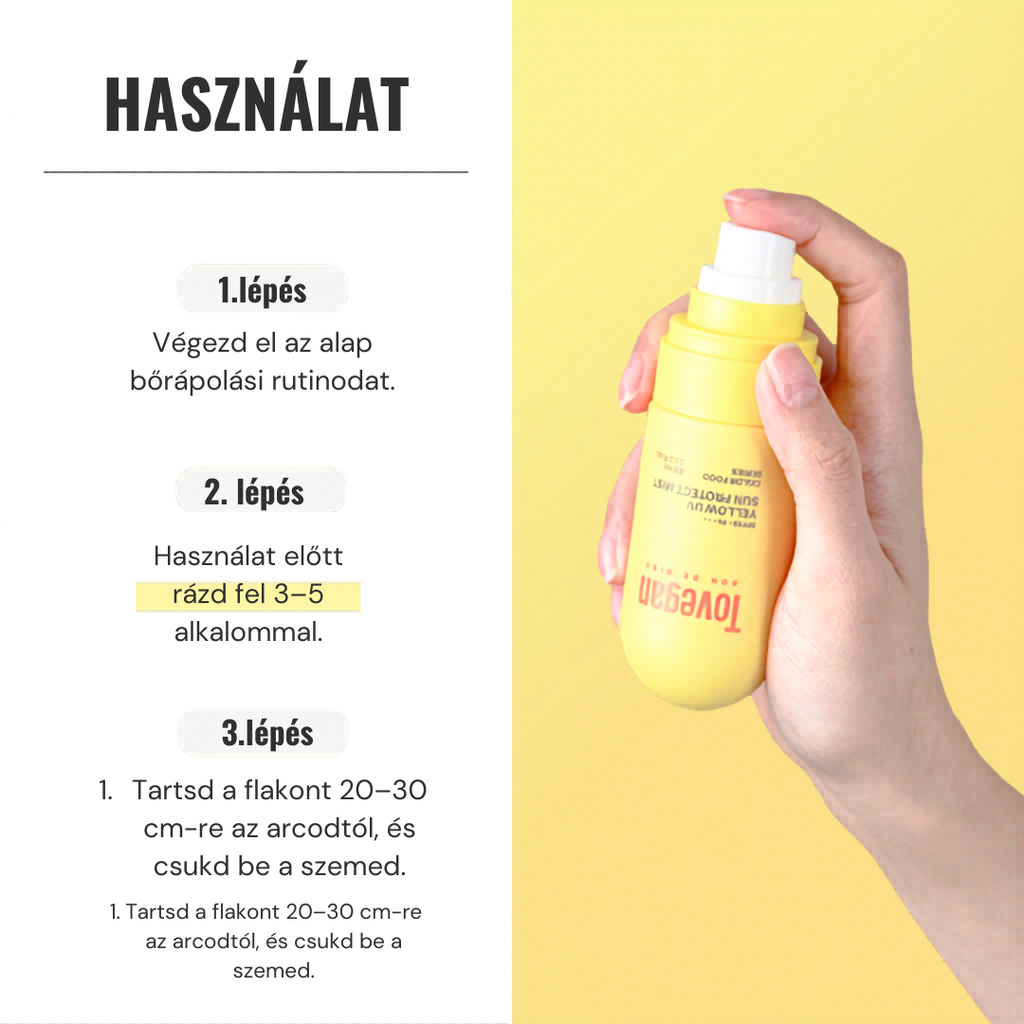 Tovegan - Yellow UV Sun Protect Mist SPF50+ Pa+++